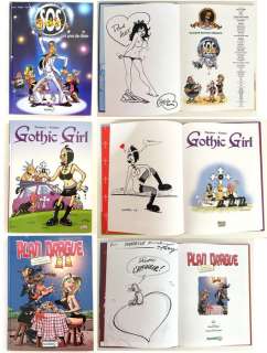 Manhaes - Jytéry - Stédo | Gothic Girl - Plan drague - SOS Shobiz - 3x dédicace !! - erotiek - Cartonné - EO - 2002 - 2007 | Catawiki