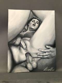 Barbeni | BarBeni - Original oil painting -snow white In three some -Size: 27.5*21*1 cm | Catawiki