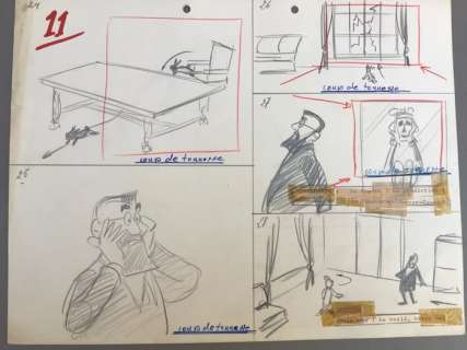 Hergé | Tintin - Story Board - Dessin Animé « Le Temple du Soleil » | Catawiki