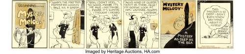 E. C. Segar - Thimble Theatre starring Popeye Daily Comic Strip Original Art dated 12-14-36 (King Features Syndicate...