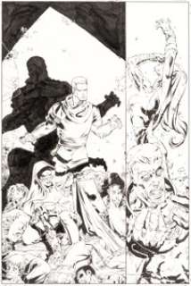 Tom Raney and Scott Hanna - X-Men: Search for Cyclops #2 Variant Cover Original Art (Marvel, 2001)....