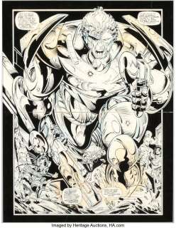 McFarlane, Todd - Todd McFarlane Spider-Man #16 Double Splash Page 16-17 Cable Original Art (Marvel, 1991)....
