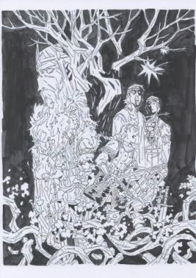 Mailis Colombie | Les Songes du roi Griffu, tome 3, illustration pour jaquette alternative | Galerie 9ème Art