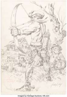 Kirby, Jack | Jack Kirby The Jack Kirby Collector #25 "Bulls-Eye" Back Cover Original Art (1970).... | Heritage