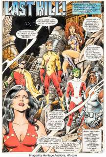 Pérez , George | George Pérez and Pablo Marcos New Teen Titans #6 Story Page 7 Original Art (DC, 1981).... | Heritage