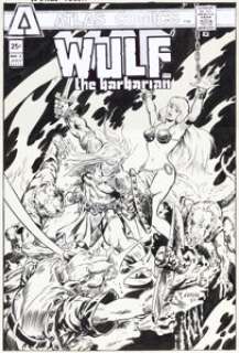 Craig, Jim - Jim Craig Wulf the Barbarian #3 Cover Original Art (Seaboard/Atlas, 1975)....