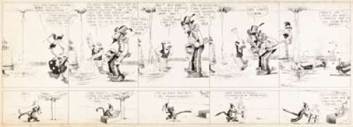 Herriman, George - George Herriman Family Upstairs / Krazy Kat Daily Comic Strip Original Art dated 6-28-1911 (King Features Syndicat...