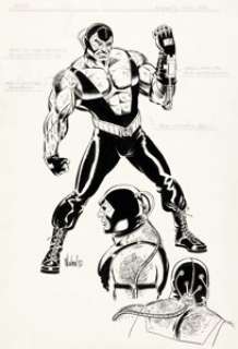 Nolan, Graham - Graham Nolan - Bane Concept Illustration Original Art (DC, 1992)....