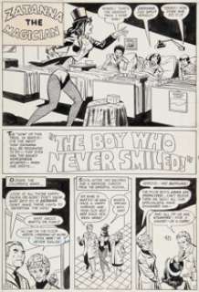 Saaf, Art - Art Saaf and Vince Colletta Superman‘s Girl Friend, Lois Lane #132 Zatanna Complete 4-Page Story Original Art (DC,... (Total: 4 Original Art)