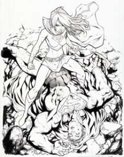 Garza, Alé - Alé Garza and Richard Friend Supergirl #19 Cover Original Art (DC, 2007)....