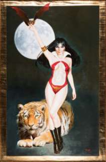 Enric (Enrique Torres-Prat) - Enric (Enrique Torres-Prat) Vampirella Gold Series - Tiger Painting Original Art (undated)....