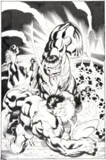 McGuinness, Ed - Ed McGuinness and Dexter Vines Hulk #30 Splash Page 17 Original Art (Marvel, 2011)....