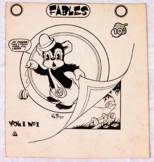 Frisky Fables Original Back Cover Art by Al Fago | Goldfinch Auctions