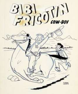 Pierre Lacroix Bibi Fricotin Cow-Boy #22 Group of 2 Original Art (2nd edition SPE/Hachette, c.1953).... (Total: 2 Original Art)