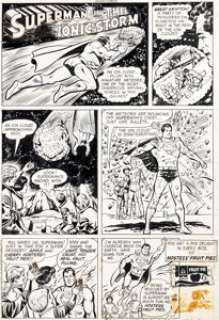 Irv Novick and Tex Blaisdell - Superman Hostess Fruit Pies 1-Page Ad Original Art (DC, 1979)....