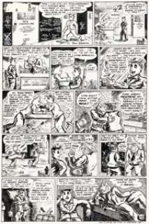 Bill Griffith - ProJunior #1 Complete 1-Page Story "ProJunior‘s Little Difficulty" Original Art (Kitchen Sink Press, 1971).