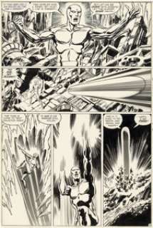 John Byrne and Tom Palmer - Silver Surfer #1 Story Page 9 Original Art (Marvel, 1982).