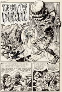 Rudy Palais Tomb of Terror #2 Complete 4-Page Story "The Crypt of Death" Original Art (Harvey, 1952). (Total: 4 Original Art)