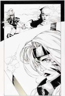 Travis Charest and Troy Hubbs WildC.A.T.s #25 Story Page 46 Original Art (Image, 1995).