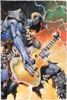 Gerald Parel Frank Frazetta‘s Death Dealer #1 Variant Cover Original Art (Opus Comics, 2022).