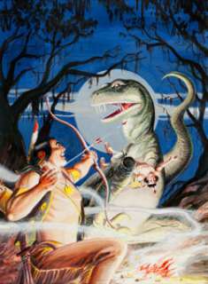 Jack Sparling Turok, Son of Stone #129 Cover Painting Original Art (Western, 1982).