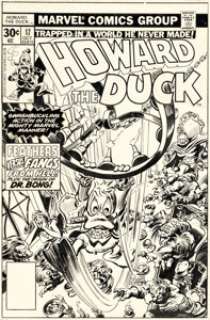 Gene Colan and Tom Palmer Howard the Duck #17 Cover Dr. Bong Original Art (Marvel, 1977).