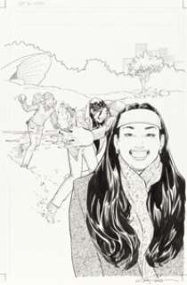 Terry Moore Strangers in Paradise #82 Cover Original Art (Abstract Studio, 2006).