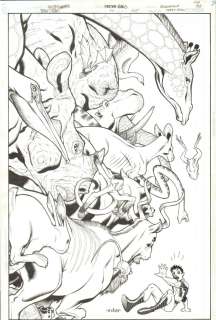 Dexter Vines, Ed McGuinness - teen titans 14 cover beast boy dc comics
