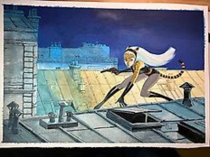 Reculé, Henri | Reculé, Henri - Dessin original couleur + dessin original préliminaire - Jack Wolfgang - Sur les Toits - (2018) | Catawiki