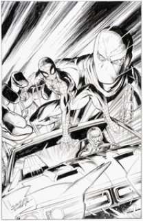 Mark Bagley and John Dell Amazing Spider-Man #45 (846) Variant Cover Original Art (Marvel, 2020).