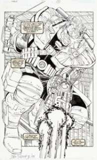 John Romita Jr. and Dan Green Cable - Blood and Metal #1 Splash Page 13 Original Art (Marvel, 1992).