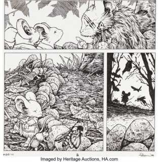 David Petersen Mouse Guard: The Tale of The Wild Wolf Story Page 2 Original Art (Boom! Studios, 2017).