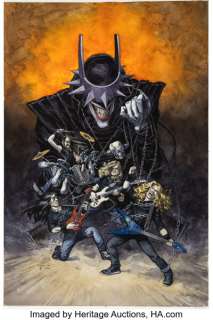 Juanjo Guarnido Batman Death Metal #1 Megadeth Edition Cover Original Art (DC, 2021).