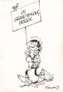 Franquin | Gaston, illustration Ã  l’encre de Chine sur papie… | Millon