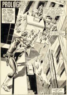Tony DeZuñiga Marvel Preview #2 The Punisher Splash Page 1 Original Art (Marvel, 1975).
