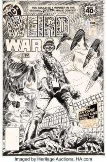 Joe Kubert Weird War Tales #72 Cover Original Art (DC, 1979).