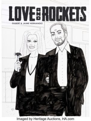 Gilbert Hernandez Love and Rockets Vol. 4 #6 Luba (and her hammer) Cover Original Art (Fantagraphics, 2018).