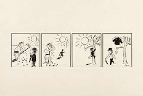 Peynet, Raymond | Peynet, Raymond Strip original - Les Amoureux - Le Soleil | Catawiki