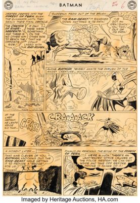 Sheldon Moldoff and Charles Paris Batman #128 Story Page 6 Original Art (DC, 1959). | Heritage