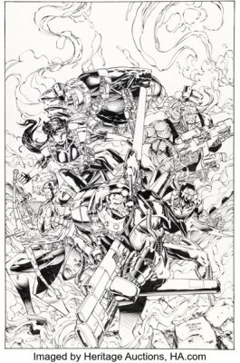 Brandon Peterson Codename: Stryke Force #4 Cover Original Art (Image, 1994). | Heritage