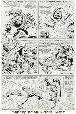 Jack Kirby and Vince Colletta Fantastic Four #40 Dr. Doom Story Page 16 Original Art (Marvel, 1965). | Heritage