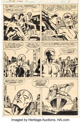 Jack Kirby and Joe Sinnott The Silver Surfer Graphic Novel Story Page 10 Original Art (Simon and Schuster, 1978). | Heritage