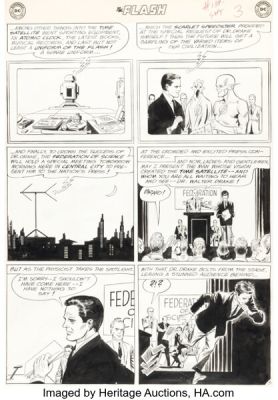 Carmine Infantino and Joe Giella The Flash #139 Reverse-Flash First Appearance Issue Story Page 3 Original Art (DC, 1963).