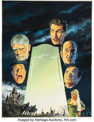 Reynold Brown The Comedy of Terrors Movie Poster Painting Original Art (AIP, 1963). (Total: 2 Items) | Heritage