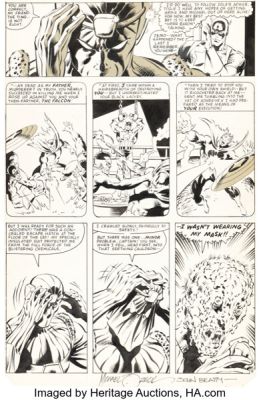 Mike Zeck and John Beatty Captain America #277 Baron Zemo XIII Story Page 5 Original Art (Marvel, 1983).
