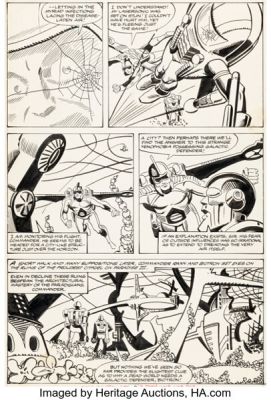 Steve Ditko Micronauts Annual #1 Story Page 7 Original Art (Marvel, 1979).