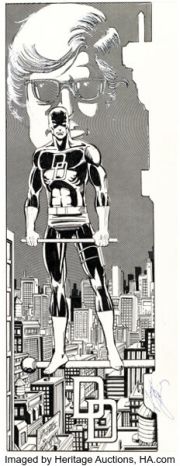 George Pérez The Daredevil Chronicles Spot Illustration Original Art (FantaCo, 1982). | Heritage