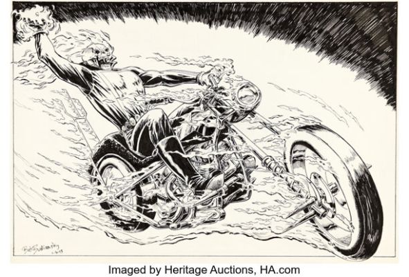 Bob Budiansky - Ghost Rider Illustration Original Art (2013).
