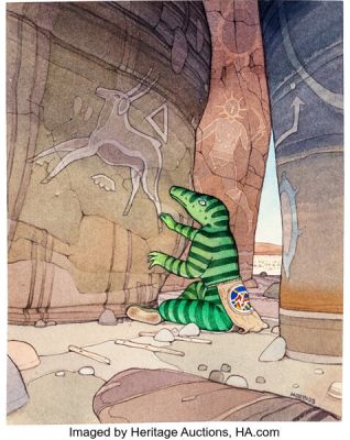 Jean Giraud (Moebius) Cristal, The Beginning of Art Illustration Original Art (Eichborn, 2003). | Heritage