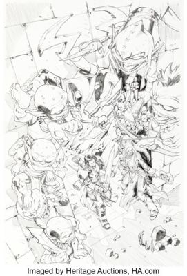Carlos Gómez Pathfinder Hollow Mountain #1 Preliminary Variant Cover Original Art (Dynamite, 2015).